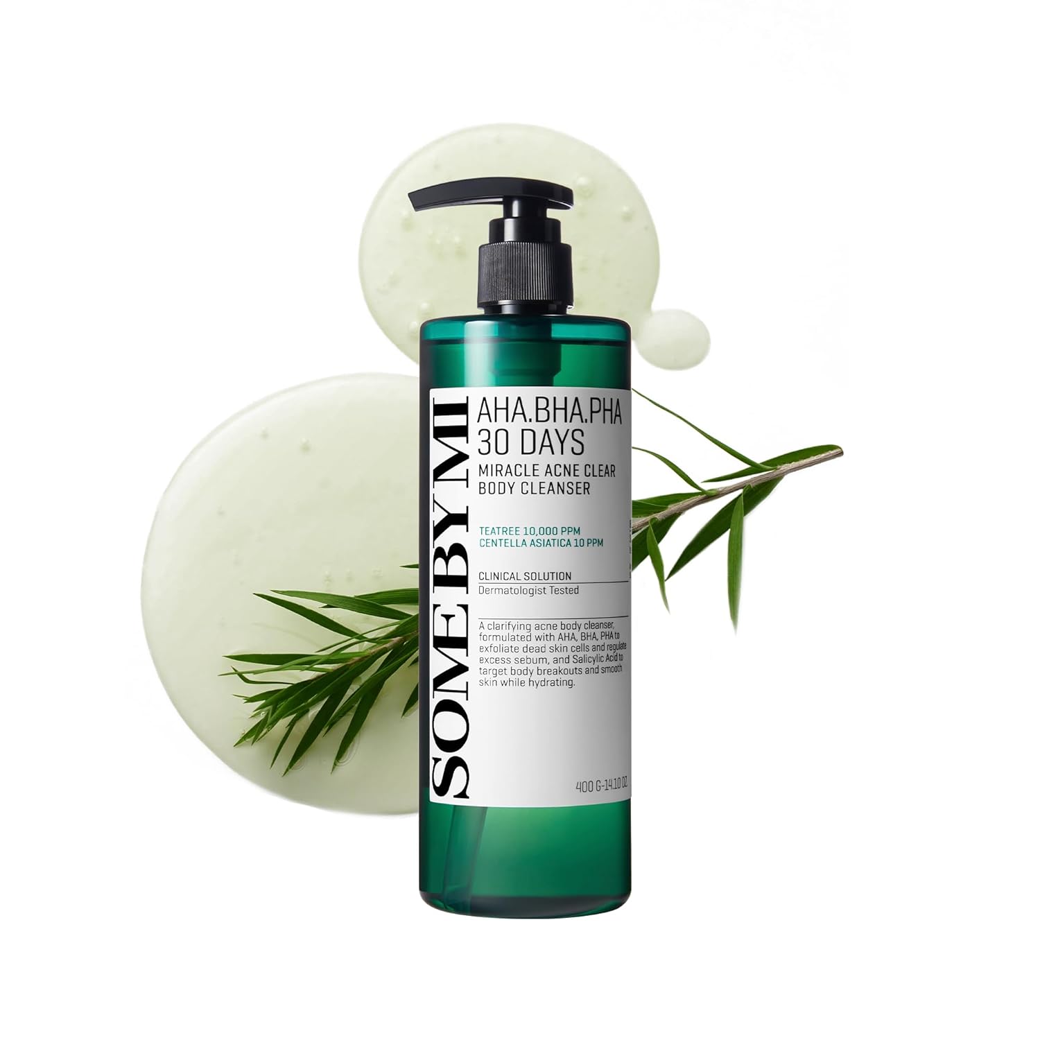 SOME BY MI AHA BHA PHA 30 Days Miracle Acne Clear Body Cleanser 13.5oz ÛÒ Salicylic Acid & Tea Tree Acne Body Wash ÛÒ Deep Cleansing, Sulfate & Paraben Free Korean Skin care