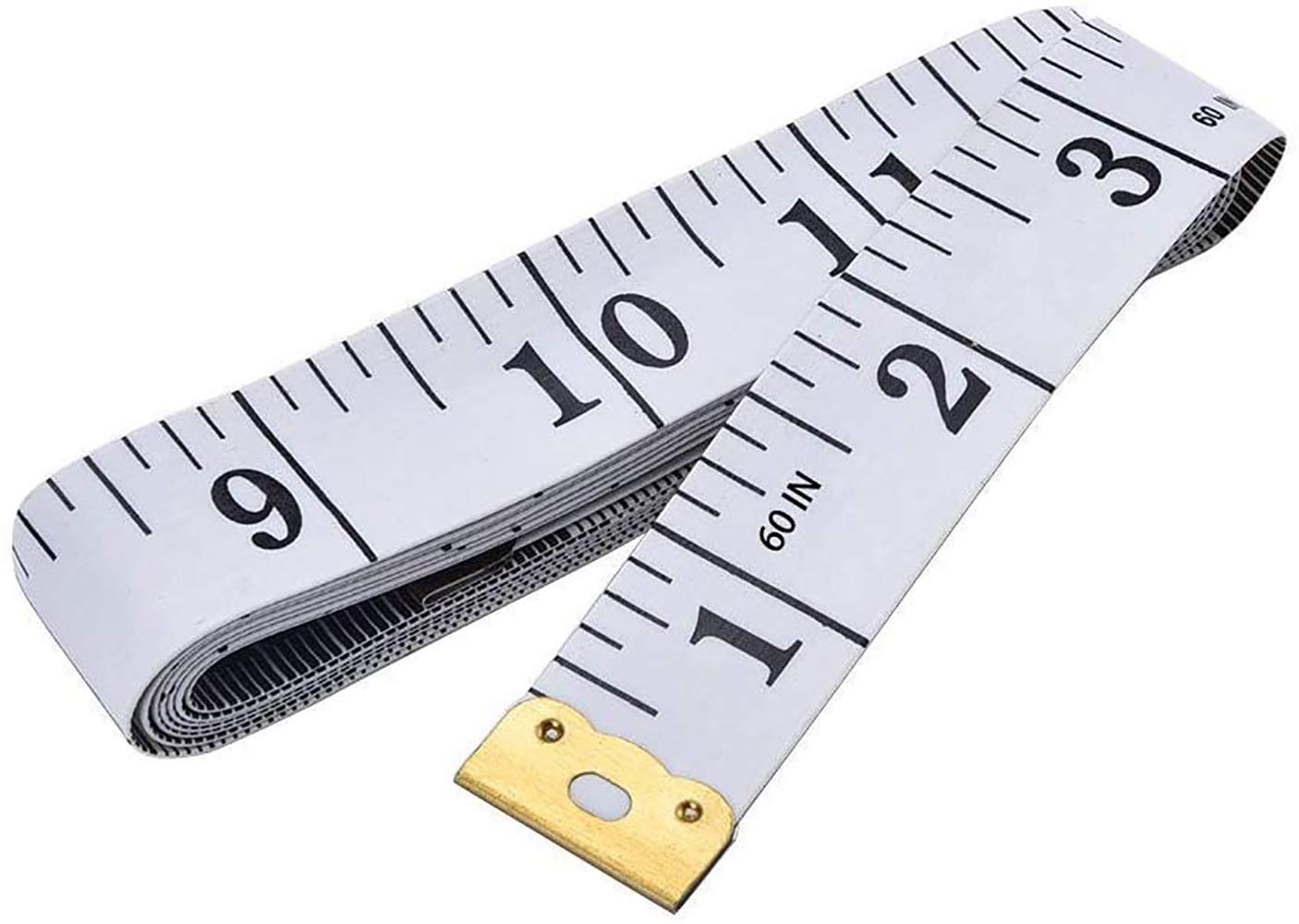 GDMINLO Soft Tape Measure Double Scale Body Sewing Flexible Tailor Craft Vinyl Ruler for Weight Loss Medical Body Measurement, Has Centimetre Scale on Reverse Side 60-inch?öWhite?ä