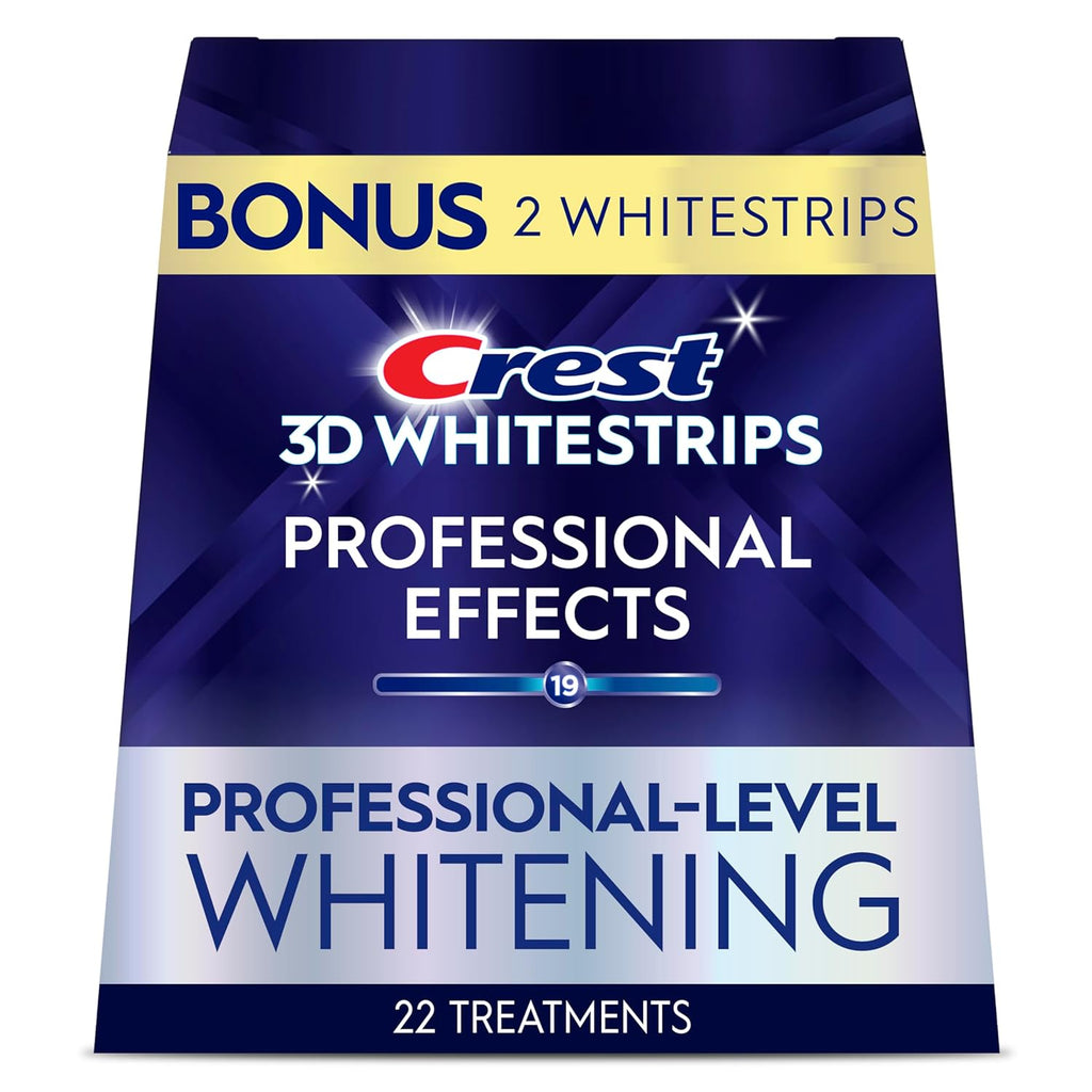 Crest 3D Whitestrips Professional Effects ÛÒ Teeth Whitening Kit, 22 Treatments (20 + 2 Bonus), Each with 1 Upper/1Lower, 44 Strips ÛÒ Crest 3DWhite Teeth Whitening Strips