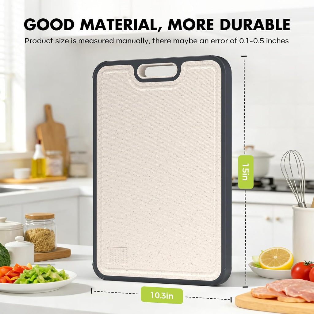 Sumzzz Titanium Cutting Board for Kitchen, Non Toxic 2-in-1 Cutting Board Double Sided Food Grade Pure Titanium, Knife Friendly Easy to Clean Large Size 15ÛÌÑ10.3Û