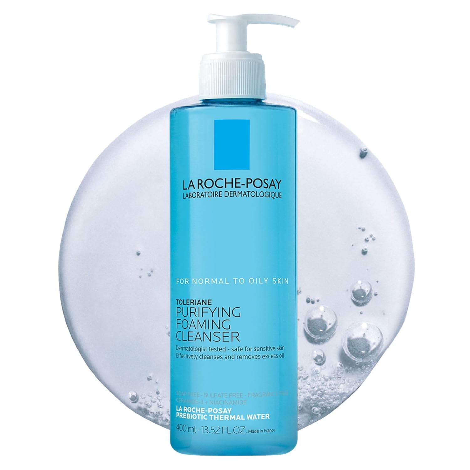 La Roche-Posay Toleriane Purifying Foaming Facial Cleanser, Oil Free Face Wash for Women & Men with Niacinamide + Ceramides, Pore Cleanser Safe For Sensitive Skin, WonÛªt Dry Out Skin, Soap Free