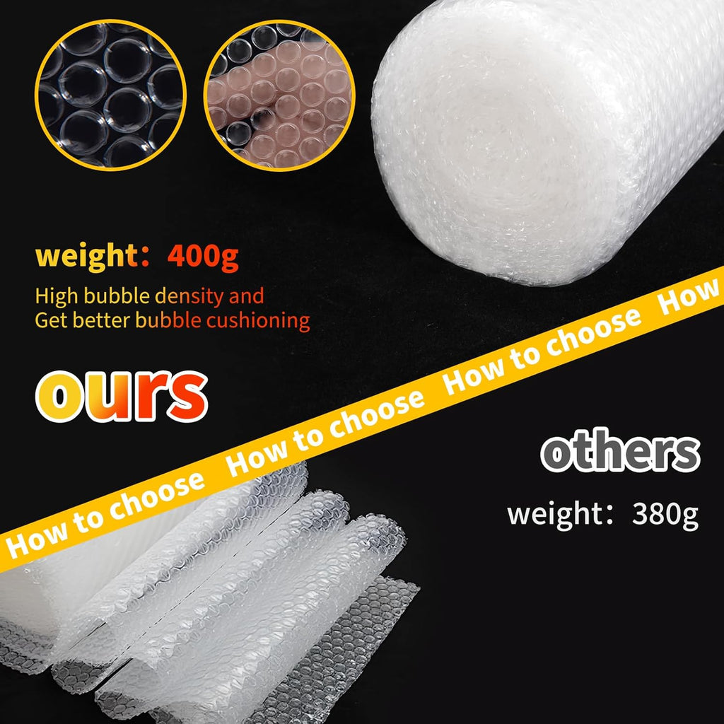 Bubble Cushioning Wrap 2 Pack 12 Inch x 72 ft Bubble Wrap for Packing?ÎMoving Boxes and Shipping for Your Business?ÎPerforated Every 12 in.Suitable for Filling Packaging Boxes.