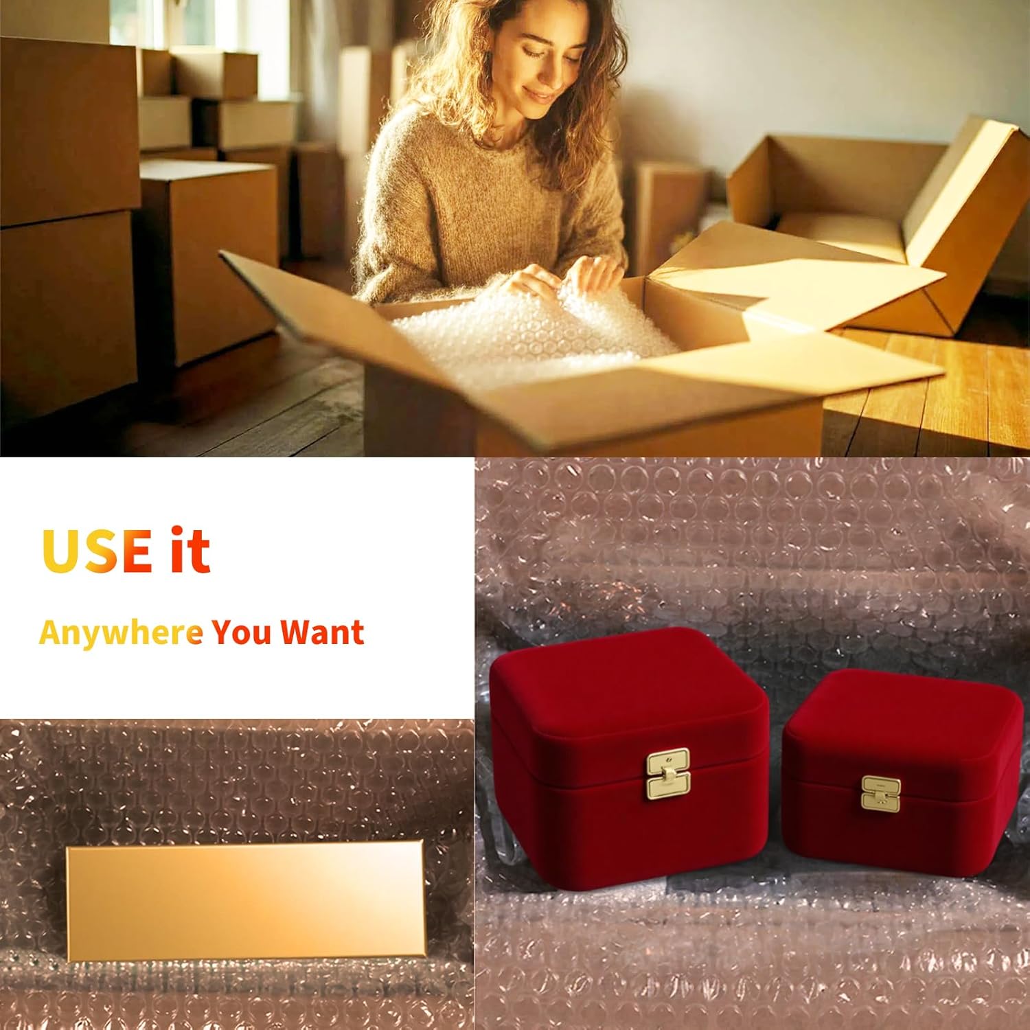 Bubble Cushioning Wrap 2 Pack 12 Inch x 72 ft Bubble Wrap for Packing?ÎMoving Boxes and Shipping for Your Business?ÎPerforated Every 12 in.Suitable for Filling Packaging Boxes.