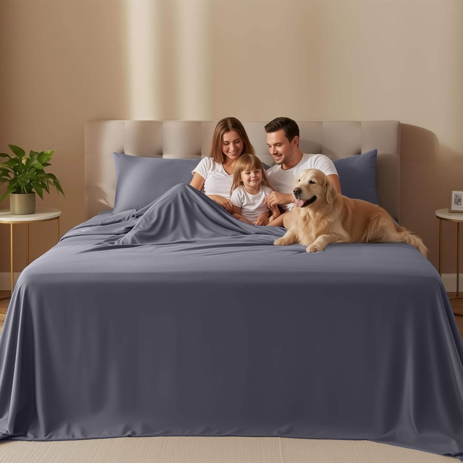 Utopia Bedding Queen Size Sheet Set ÛÒ 4 Piece Bed Sheets, Soft and Breathable Microfiber, Includes 1 Fitted Sheet, 1 Flat Sheet and 2 Pillowcases ÛÒ Oeko Tex (Grey)