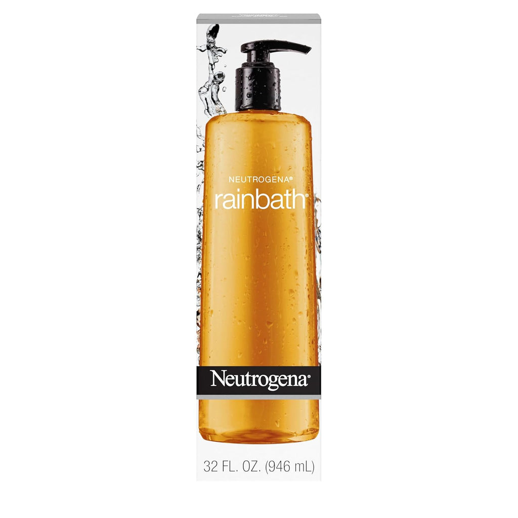 Neutrogena Rainbath Cleansing Shower & Bath Gel, Daily Moisturizing Body Wash Cleanser & Shaving Gel for Men & Women, Clean-Rinsing Creamy Lather for Softer & Smoother Skin, Original Scent, 32 fl.ÛøOz