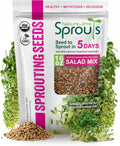 Nature JimÛªs Sprouts Organic Salad Mix ÛÒ Non-GMO Microgreen Seeds, Perfect for Growing Nutritious Organic Broccoli, Alfalfa, Radish & Clover Sprouts ÛÒ Easy Indoor/Outdoor Home Sprouting Seeds ÛÒ 1lb