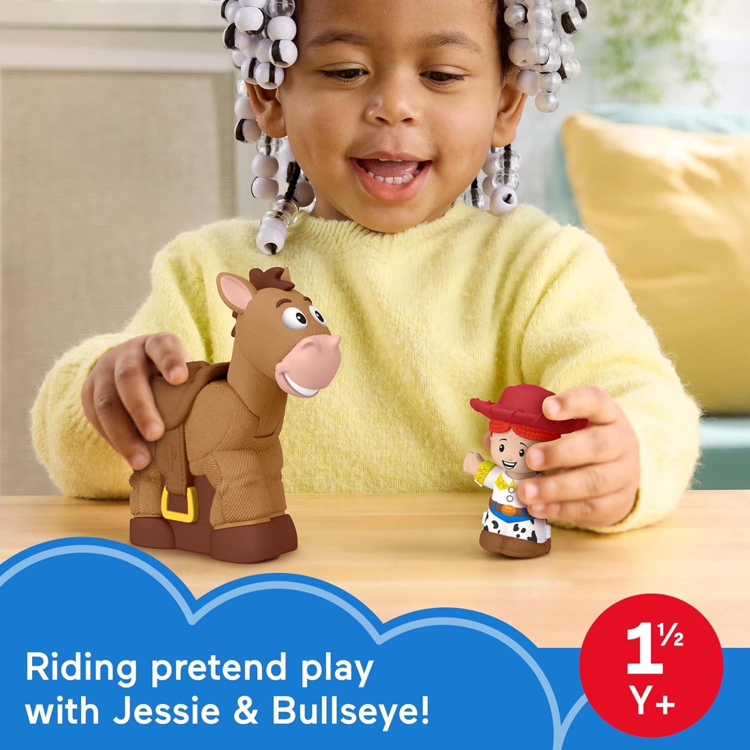 Fisher-Price Little People Toddler Toys Disney Pixar Toy Story BobbinÛª Bullseye Horse & Jessie Figures for Pretend Play Kids Ages 18+ Months