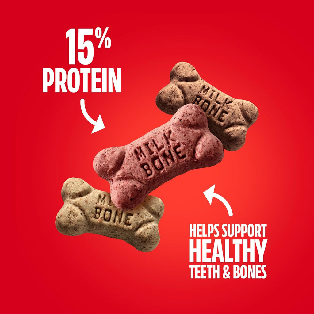 Milk-Bone Flavor Snacks MiniÛªs Dog Biscuits, Flavored Crunchy Dog Treats, 36 Oz. Canister