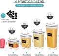 Airtight Food Storage Containers with Lids, Vtopmart 24 pcs Plastic Kitchen and Pantry Organization Canisters for Cereal, Dry Food, Flour and Sugar, BPA Free, Includes 24 Labels?ÎBlack
