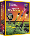 NATIONAL GEOGRAPHIC Air Rocket Toy ÛÒ Ultimate LED Rocket Launcher for Kids, Jump and Launch The Light Up, Air Powered, Foam Tipped Rockets up to 100 Feet