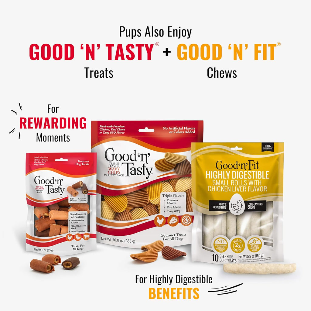 Good Û÷nÛª Fun Triple Flavor Kabobs Chews for All Dogs, 24 Ounces, Treat Your Dog to Long-Lasting Chews Made from Beef Hide, Real Chicken, Pork Hide, Duck and Chicken Liver