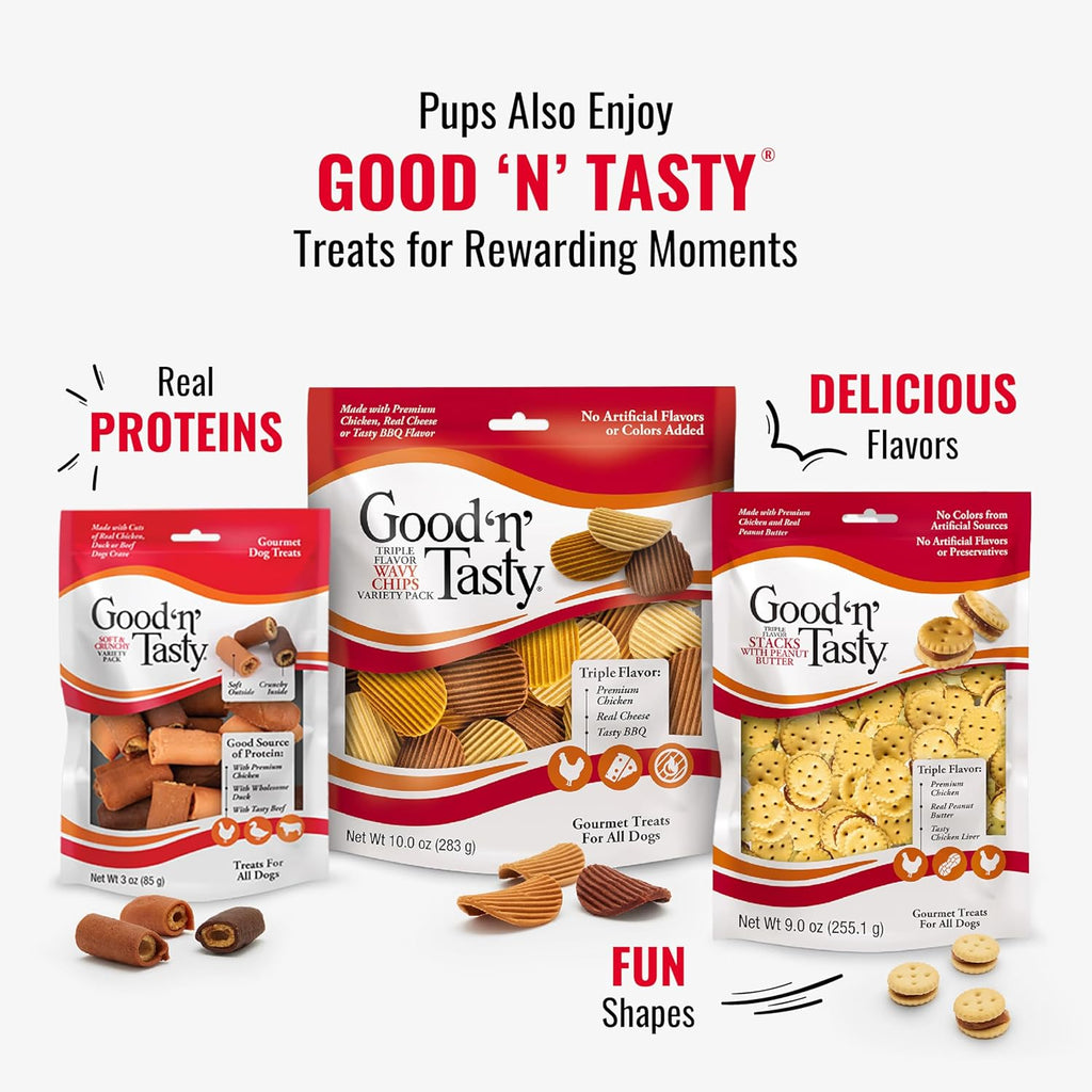 Good Û÷nÛª Fun Triple Flavor Kabobs Chews for All Dogs, 24 Ounces, Treat Your Dog to Long-Lasting Chews Made from Beef Hide, Real Chicken, Pork Hide, Duck and Chicken Liver