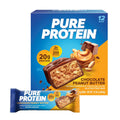 Pure Protein Chocolate Peanut Butter Protein Bars ÛÒ 20g Protein, 3g Sugar, 190 Calories (12 count) Low Sugar* High Protein Snack - Gluten Free - Perfect for a Healthy Snack