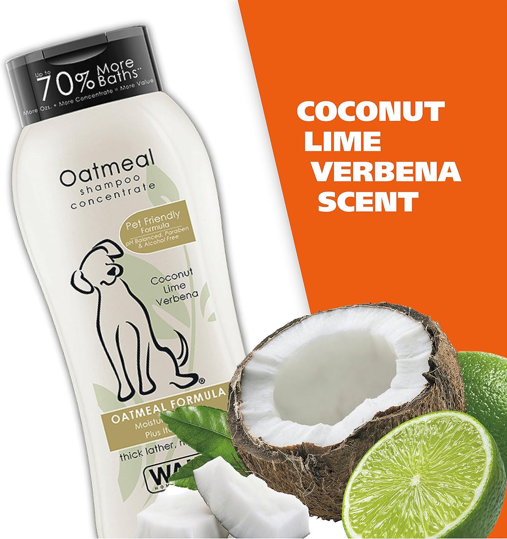 Wahl USA Dry Skin & Itch Relief Pet Shampoo for Dogs ÛÒ Oatmeal Formula with Coconut Lime Verbena Scent & Pet Friendly Formula, 24 Oz - Model 820004A