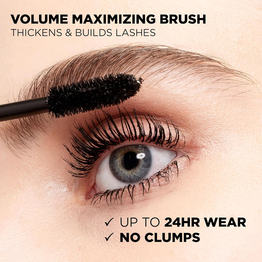 LÛªOreal Paris Original Voluminous Mascara, Building Mascara Volume and Length Formula, Washable, Blackest Black, 0.26 Fl Oz., 1 Count